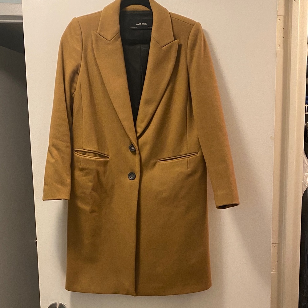 Zara Women's Camel Blazer Coat